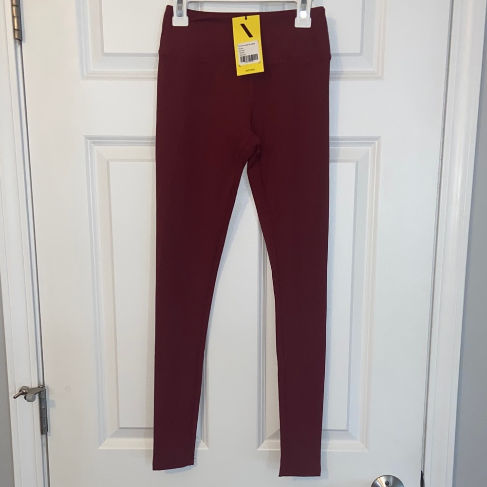 Women's Burgundy Leggings